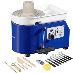 Mophorn Pottery Wheel 25CM Pottery Forming Machine 350W Electric Wheel for  Pottery with Foot Pedal and Detachable Basin Easy Cleaning for Ceramics