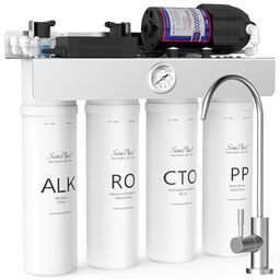 Waterdrop G3P800 Reverse Osmosis System, 800 GPD Fast Flow, NSF/ANSI 42 &  53 & 58 & 372 Certified, 3:1 Pure to Drain, Tankless Under Sink RO Water