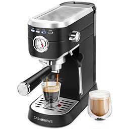 CASABREWS 20 Bar 3-in-1 Auto-frothing Espresso Machine with Milk Tank - Silver