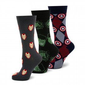 Iron Man, Hulk, and Captain America Gift Socks