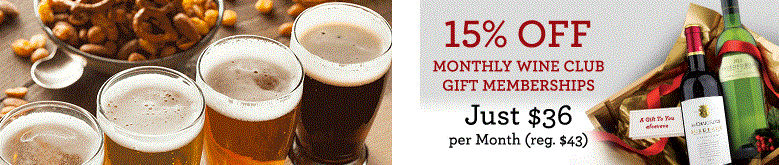 Double panel with offers for beer and wine