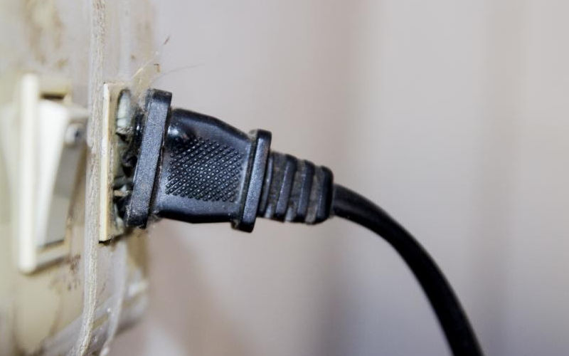 damaged electrical cord