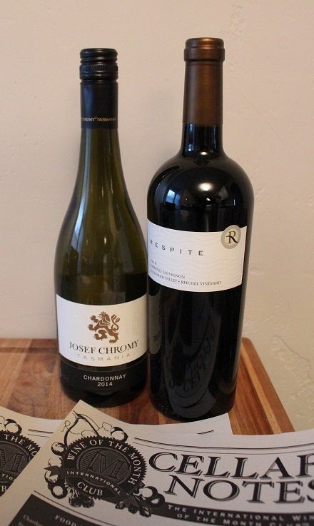 Two bottles of wine next to Cellar Notes