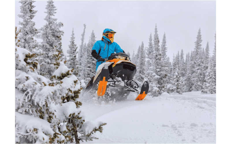 guy on snowmobile