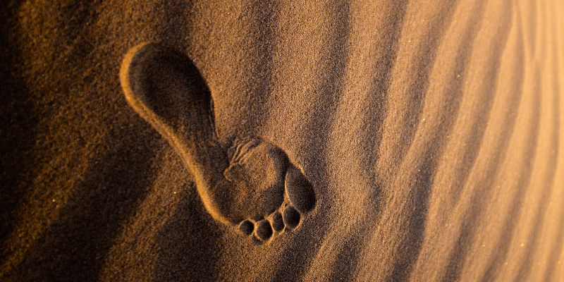 footprint in the sand