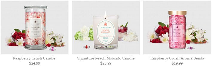 Three different candles from jewelscent