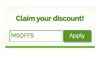 Screenshot of coupon code section