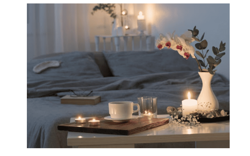 candlelit bedroom