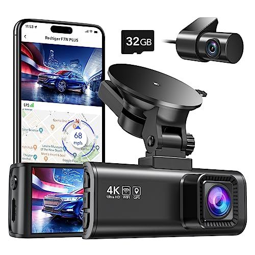  Dash Cam 4K WiFi Front Dash Camera for Cars, E-YEEGER Car  Camera 2160P Wireless Mini Dashcams with App, Driving Recorder with 24H  Parking Mode, Night Vision, G-Sensor, Free 32G Card, Support