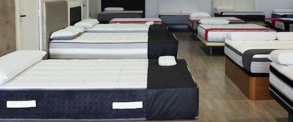 Photo of empty mattress store