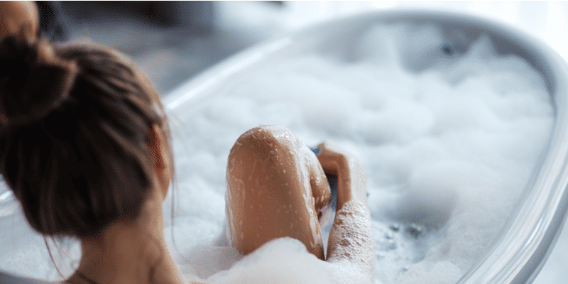 woman in a bath